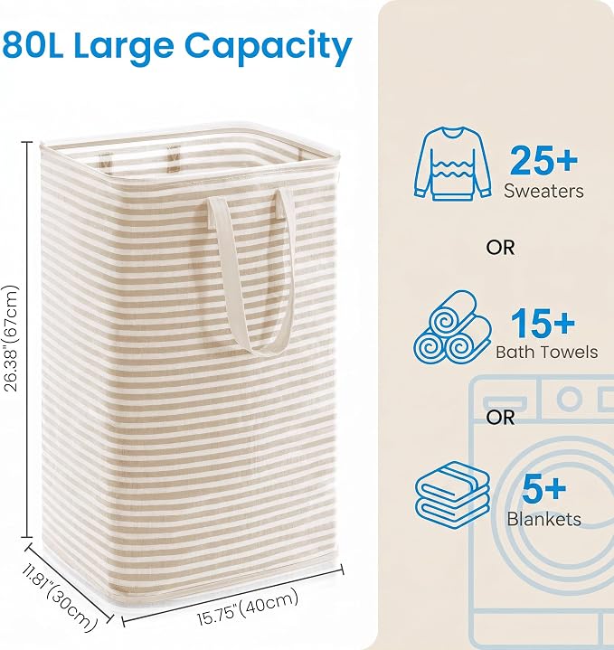 efluky Slim Laundry Basket, Narrow Laundry Hamper - Image 2