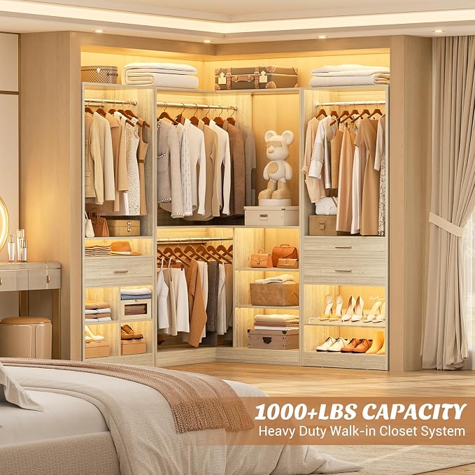 Unikito 86" Corner Closet System, Modular Closets Organizer - Image 4