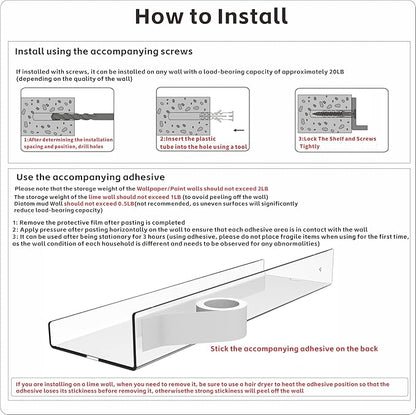 Yieach 4 Pack 15" Acrylic Shelves - Image 4