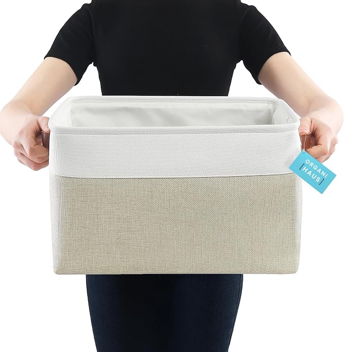 OrganiHaus Extra Large Fabric Storage Baskets - Image 3