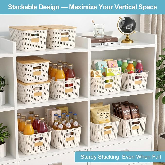 Bagnizer 2 Pack Tall Plastic Storage Bins - Image 3