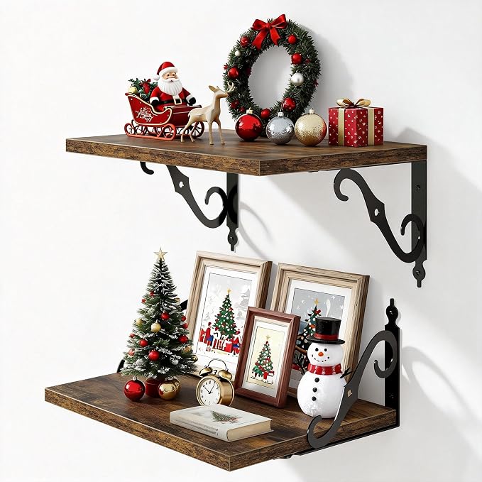 16 Inch Deep Floating Shelves for Wall, 12 Inch Deep Floating Shelf by FunMemories