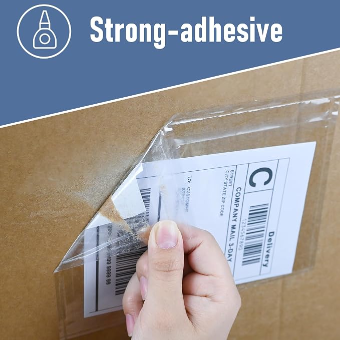 L LIKED 100 PCS 7.5'' x 5.5'' Packing List Envelopes, Adhesive Label Pouches - Image 5