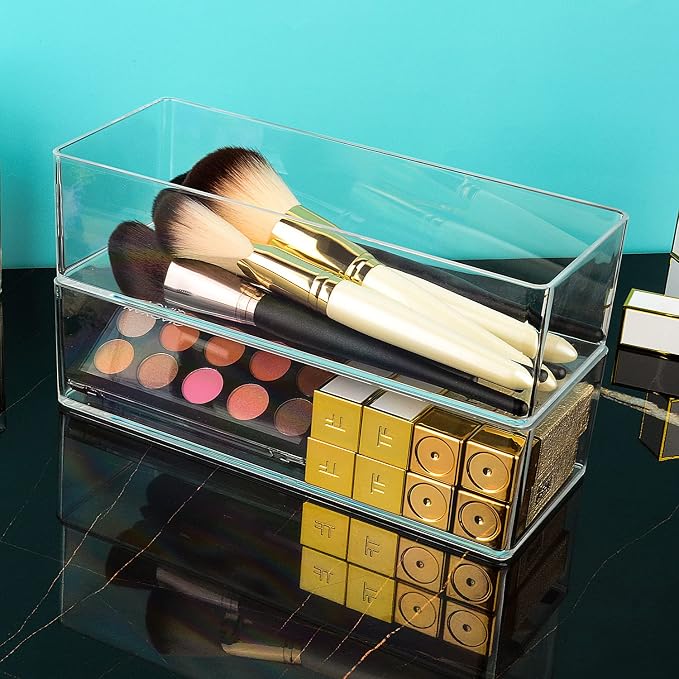 JessLab Acrylic Organizer, 2PK Cube Sections Makeup Organizer - Image 5