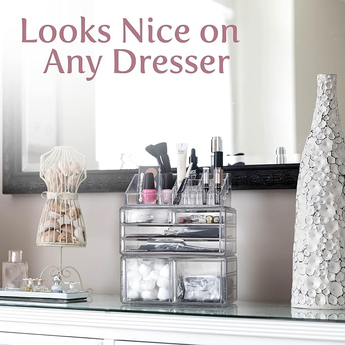 Masirs Clear Cosmetic Storage Organizer, Classy Design, Simplifies Your Life - Image 5