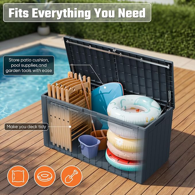 Greesum 110 Gallon Outdoor Storage Box - Image 3