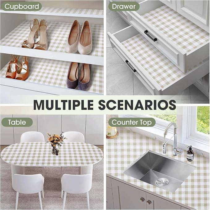 Drawer and Shelf Liner, Non-Slip Kitchen Cabinet Liners Non-Adhesive Thick - Image 9