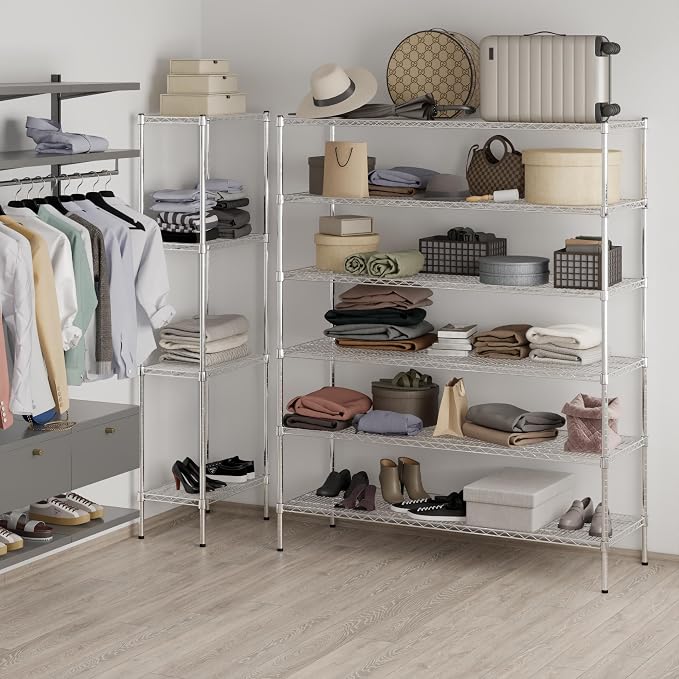 21" Deep x 60" Wide x 74" Height Wire Shelving Kit | 6-Tier | NSF Commercial - Image 7