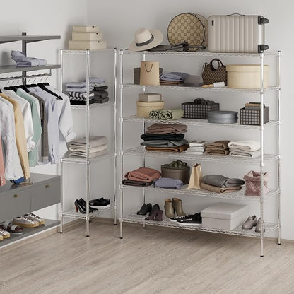 21" Deep x 60" Wide x 74" Height Wire Shelving Kit | 6-Tier | NSF Commercial - Image 7