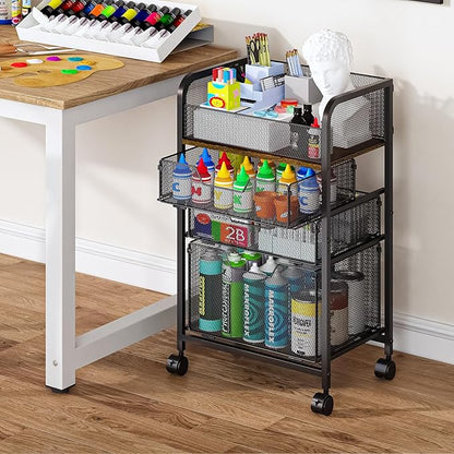 4-Tier Rolling Utility Cart - Image 4