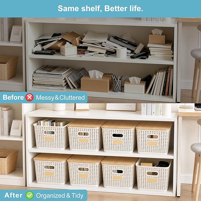 Bagnizer 2 Pack Tall Plastic Storage Bins - Image 7