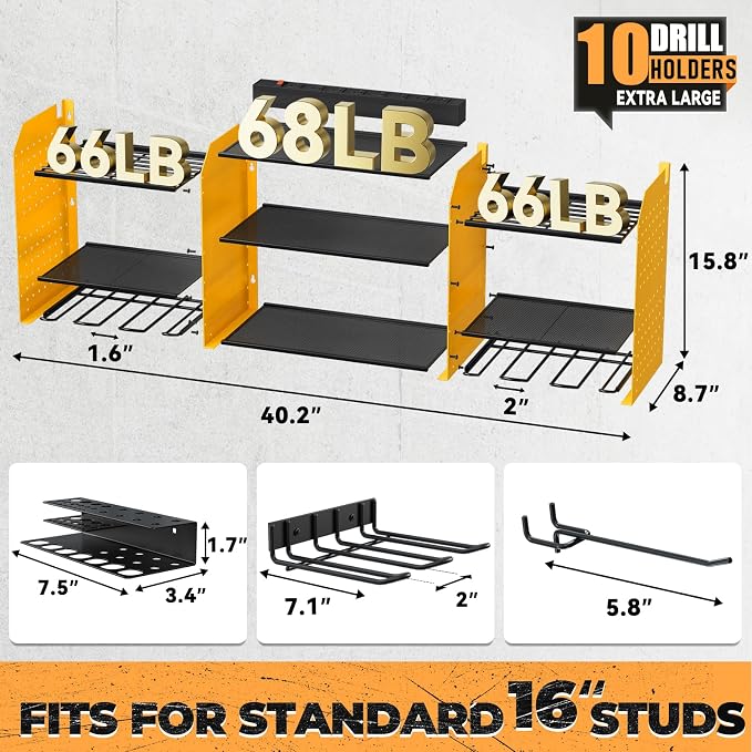 Upgrade Large Power Tool Organizer Wall Mount - Image 3