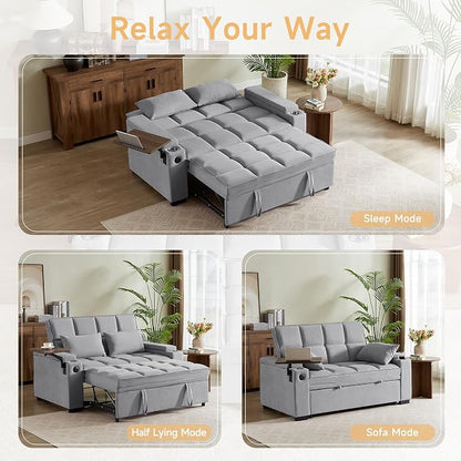 hansones ​66" Multi-Functional Pull-Out Sofa Bed - Image 5