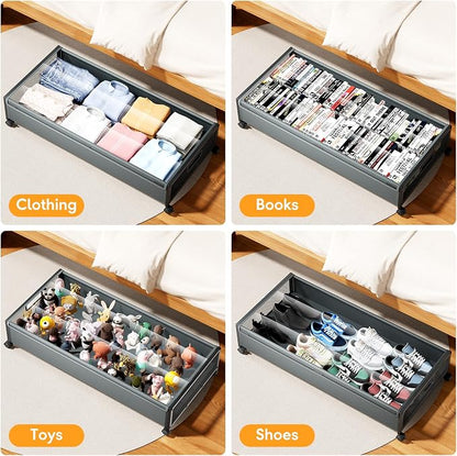 Under Bed Storage with Wheels，1 Pack Under Bed Storage Containers, Underbed - Image 7
