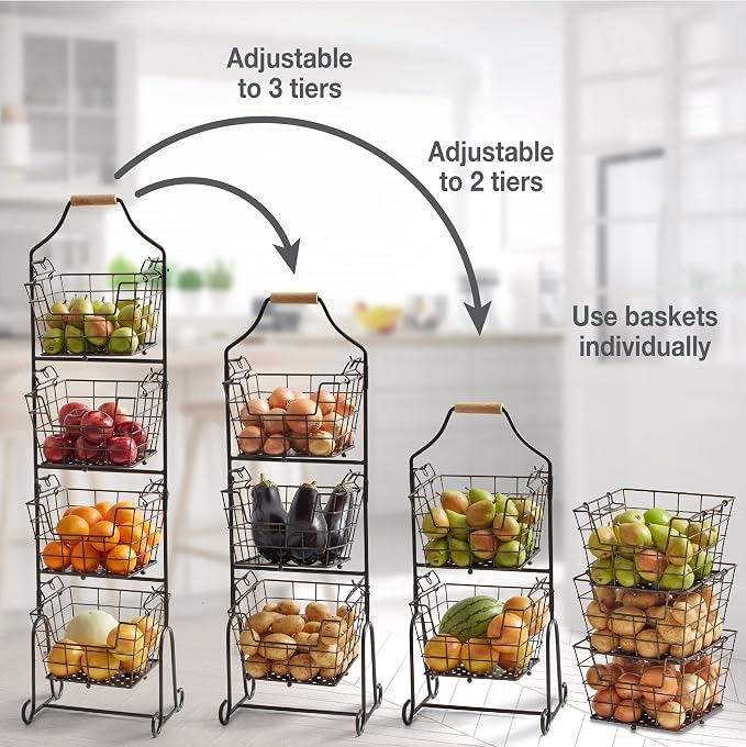 Mikasa Gourmet Basics Ferme 4-Tier Market Basket - Image 2
