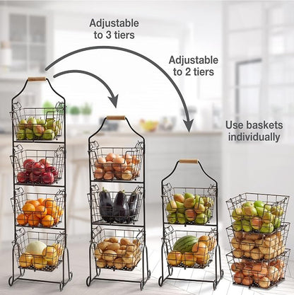 Mikasa Gourmet Basics Ferme 4-Tier Market Basket - Image 2