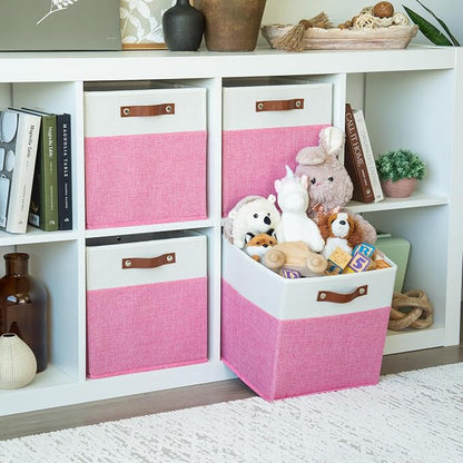 OrganiHaus 12" x 12" x 12" Fabric Cube Storage Bins - Image 3