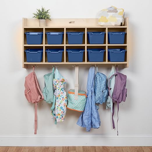 ECR4Kids 10-Section Hanging Coat Locker - Image 6