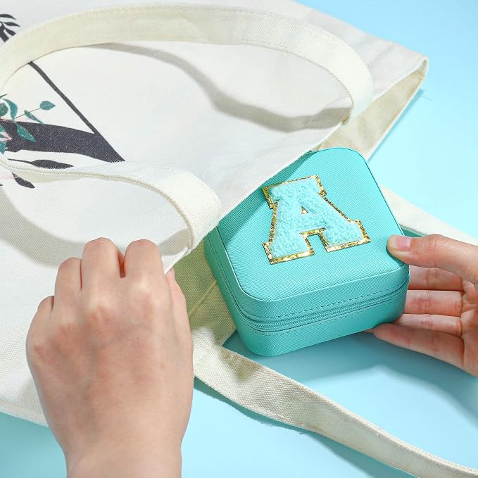 Parima Initial Jewelry Box for Women Girls, Jewelry Travel Case | Chenille - Image 5