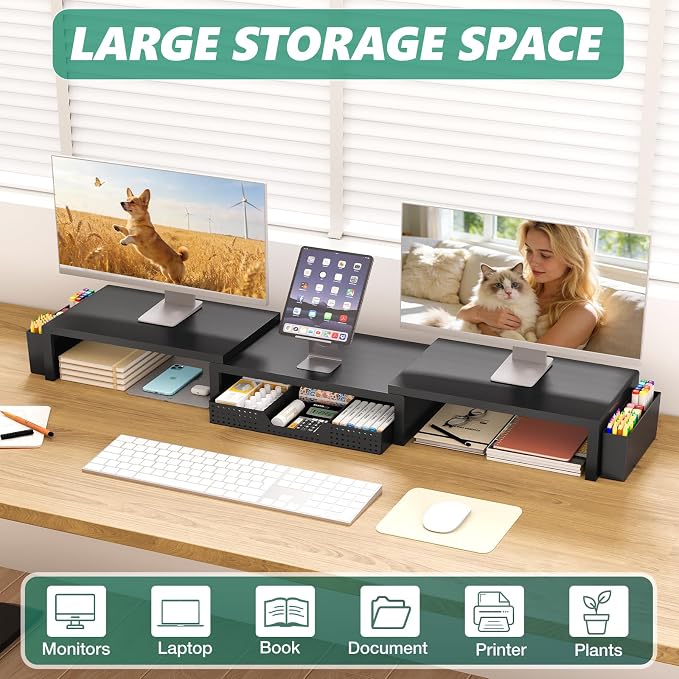 OPNICE Dual Monitor Stand Riser - Image 5