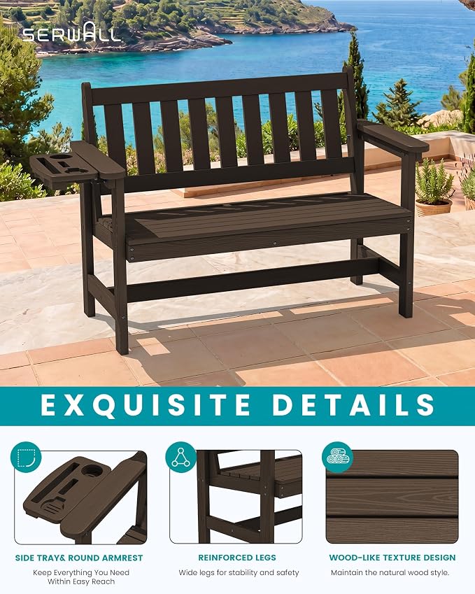 SERWALL HDPE Outdoor Bench - Image 6