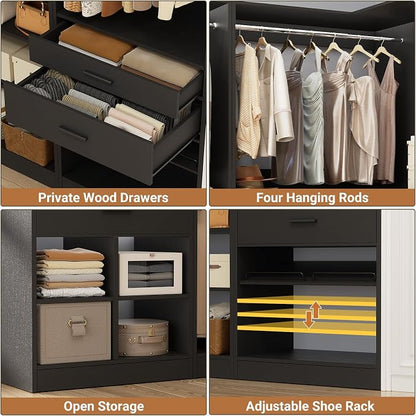 Unikito 86" Corner Closet System, Modular Closets Organizer - Image 5