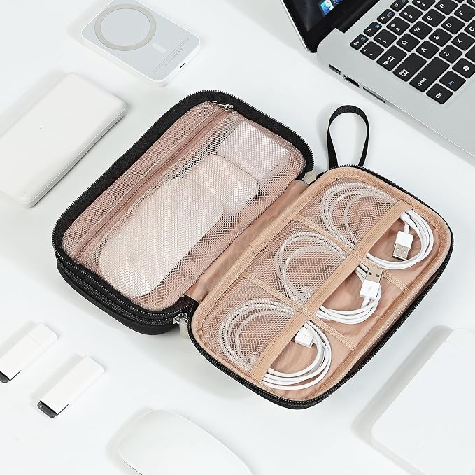 NISHEL Travel Cord Organizer Case, Double Layers Tech Electronic Bag, Essentials - Image 7