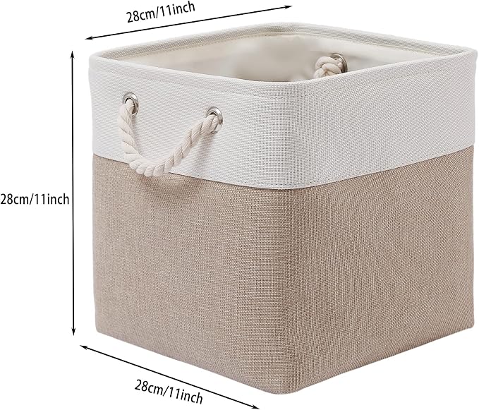 MidmmVick 11 x 11 Inch Cube Storage Bins, 6 Pack Large Collapsible Fabric - Image 5