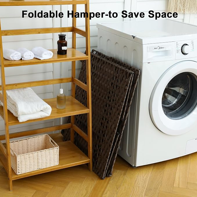 OIAHOMY Laundry Hamper with Lid, 140L Clothes Hamper with 3 Removable Liner Bags - Image 7