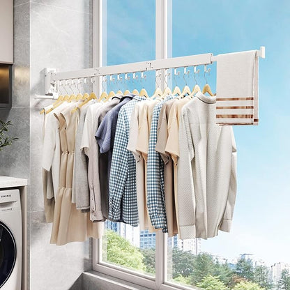 Clothes Drying Rack, Laundry Drying Rack Wall Mount, Wall Mounted Clothes Rack - Image 4