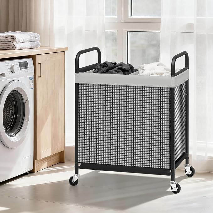 STORAGE MANIAC Rolling Laundry Hamper - Image 2