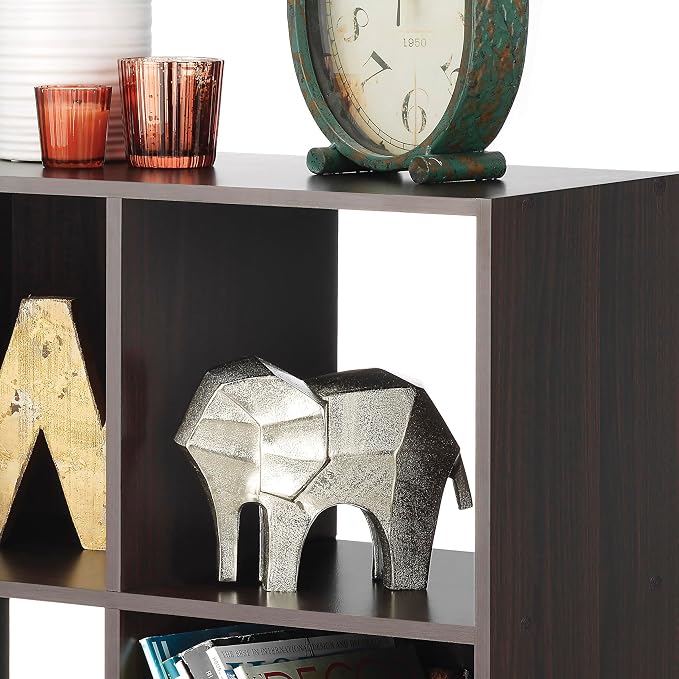 Whitmor 9 Cube Storage Organizer, 3 Tier Stackable MDF Wood Bookcase, Open - Image 4