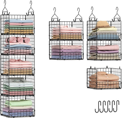 Sonyabecca 5-Tier Hanging Closet Organizer – Black Closet Storage Shelves by Sonyabecca