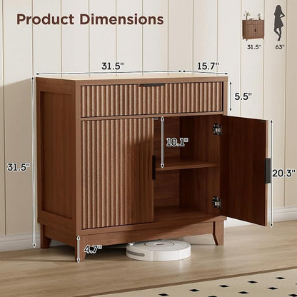 Vabches Fluted Sideboard Buffet Cabinet - Image 2