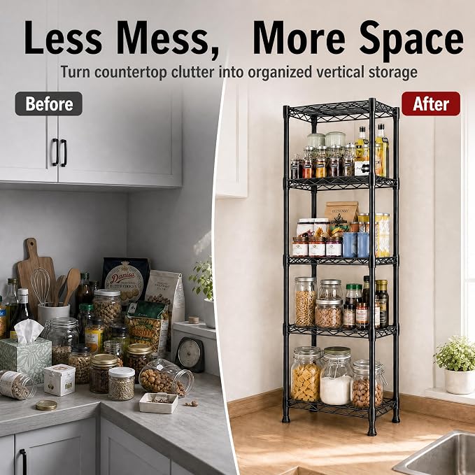 GRANNY SAYS 5-Tier Narrow Storage Shelves - Image 8