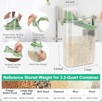 TBMax Rice Container Cereal Storage Container 2 Pack, Kitchen Pantry Dry Food - Image 2