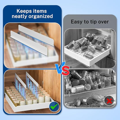 Insputer Pull Out Cabinet Organizer Expandable W & D, Slide Out Drawers - Image 5