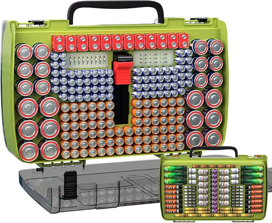ALCYON Large Capacity 269 Battery Organizer Storage Case by ALCYON