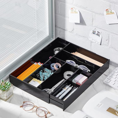 1 Pcs Acrylic Drawer Organizer 9'' up to 18'' x 15'' x 2'' Expandable Drawer - Image 6
