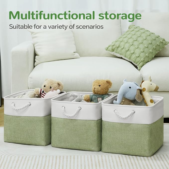 12x12 Inch Foldable Fabric Cube Storage Bins - Image 5