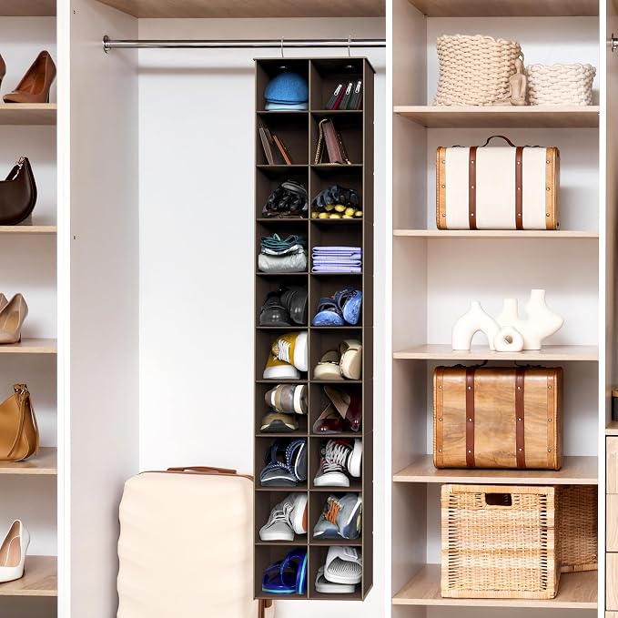 Simple Houseware 20 Section Shelves Hanging Shoes Organizer Holder - Image 2