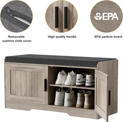 Homleke 2-Tier Storage Bench, Shoe Bench - Image 7
