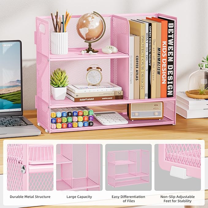 Marbrasse 3-Tier Desk Shelf Organizer - Image 4