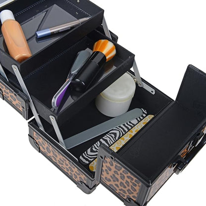 SHANY Chic Makeup Train Case Cosmetic Box Portable Makeup Case Cosmetics Beauty - Image 9