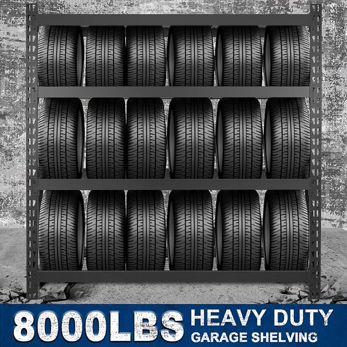 BILT HARD 72" W x 24" D Heavy Duty Garage Shelving, 5-Tier Industrial Metal - Image 4