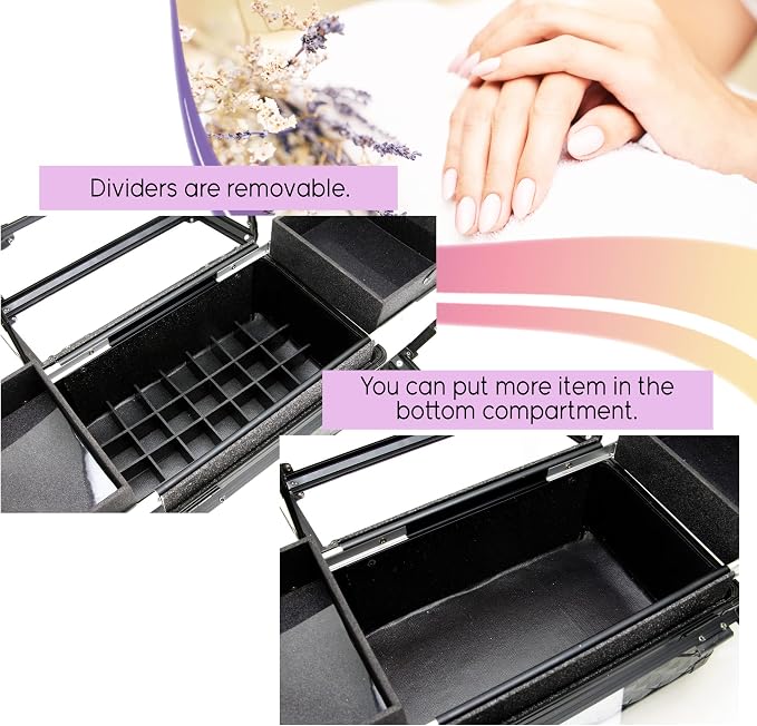 Ver Beauty Armored Acrylic Cosmetic Case Organizer Train Makeup Case - Image 5