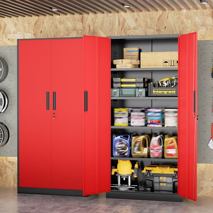 INTERGREAT Metal Storage Cabinet, Tall Metal Cabinet - Image 2