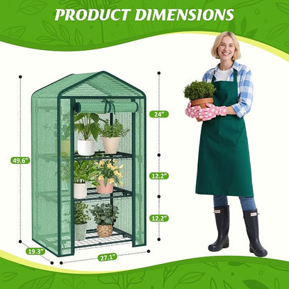 AlisisFores 3-Tier Greenhouse for Indoor and Outdoor Use, 4ft Tall Portable - Image 2