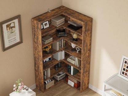 ANCTOR Corner Bookshelf, 6 Tiers Corner Bookcases - Image 6