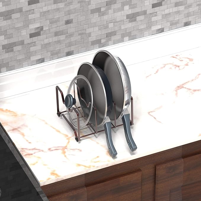 Simple Houseware Kitchen Cabinet Pantry and Bakeware Organizer Rack Holder - Image 3